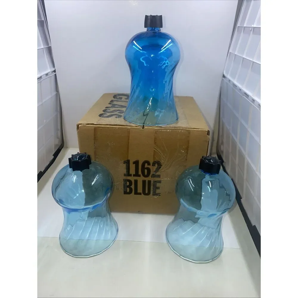 HOME INTERIOR, 1162- Blue votive with Grommet, Honey Comb pattern,  Set Of 4